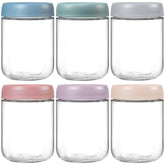 NETANY tarros de vidrio 16 oz con tapa hermética para conservar frescura.