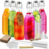 Nevlers botellas de vidrio 33oz con cierre de aro para conservas y bebidas.