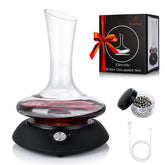 NEW PACIFIC YOUYAH decantador de vino con base eléctrica para aeración eficiente