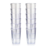 New Star Bebidas Tumblers cristal, conjunto 12, 8 onzas, vaso uniforme para servicio.