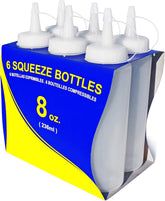 New Star Foodservice 26115 botellas apretables de 8 onzas transparentes, ideales para salsas y aderezos