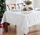 Newbridge copos metalicos brillantes: mantel ideal para cenas navidenas.