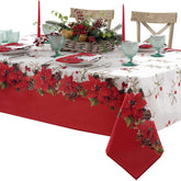 Newbridge flor de Pascua con borde doble, ideal para cenas navideñas.