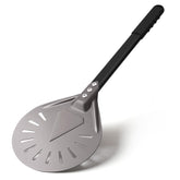 Newmeto pala de pizza perforada de 7 pulgadas facilita deslizamiento suave de la pizza caliente.
