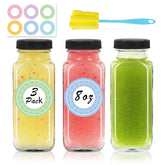 NEWMIAO botellas vidrio 250ml pack tapas, transporte seguro de bebidas