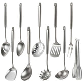 Newness set de utensilios cocina 304 acero inoxidable para uso diario duradero y fácil de limpiar.