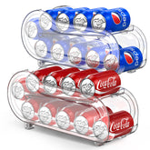 NEWNUBI organizador-latas auto-rodante para frigorífico facilita acceso rápido.
