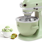 NEWSETS cuenco helado verde claro para KitchenAid, ideal para helados caseros