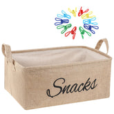 Newtay canasta snack de arpillera khaki para ordenar aperitivos y golosinas