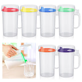 Newtay jarras transparentes con tapa y mango, fáciles de verter para niños en casa.