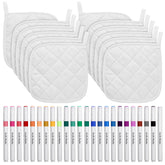 Newtay salvamanteles blancos de 7,5x7,5 pulgadas para manualidades.