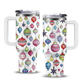 NIAXAUYT tumbler navideno con asa y luces festivas para la temporada