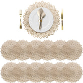 Nicunom salvamanteles dorados con diseño floral, 15 pulgadas, protección elegante para la mesa.