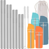 Pajillas NiHome de acero inoxidable para Owala FreeSip 19oz, duraderas y fáciles de limpiar.