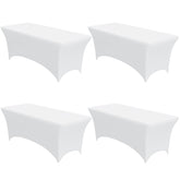 Niuara mantel-elastico-rectangular-72x30-blanco, vista frontal, ajuste seguro para mesas.