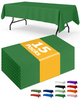 Niuara mantel plástico rectangular verde cubre la mesa para evento