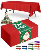 Mantel plástico desechable Niuara para mesa rectangular 54x108 pulgadas, ideal para fiestas.