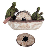 Niwhydi posavasos tortuga canoa: protege superficies y añade decoración rústica.