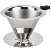Nkove cono de cafe de acero inoxidable para una preparación limpia y duradera