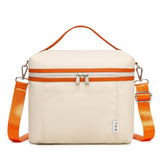 Bolsa aislada NOL crema-naranja exterior impermeable, ideal para uso diario en trabajo.