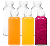 Norcalway botellas plástico para zumos con tapas seguras para llevar sin fugas.