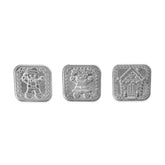 Nordic Ware estampas galletas jengibre set 3: impresiones 3D para galletas festivas.