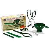 Norpro pinzas largas con mango verde para manipular conservas de forma segura.