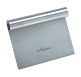 Norpro raspador rectangular de acero inoxidable con mango ergonómico para amasar y dividir masa.