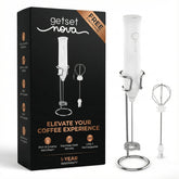 Nova Milk Frother, batería de larga duración para sesiones matutinas.
