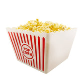 Novelty Place contenedor palomitas retro rojo y blanco, ideal para noches de cine.
