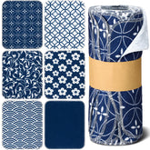 Noveread paños de algodón japonés azul reutilizables para limpieza diaria