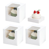 Caja NPLUX para cupcakes individuales, tamaño 3,5x3,5x3,5, transporte seguro.
