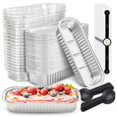 NPLUX moldes mini bizcocho con tapas y cucharas para porciones individuales