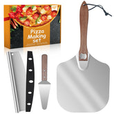 Nsoyos espátula para pizza en aluminio 12x14, deslizamiento suave hacia el plato.