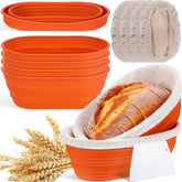 Nuogo cestas de levado ovales para pan de 10 pulgadas, favorecen fermentación uniforme.
