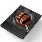 Nuopuplai placa caliente con superficie de cristal negro, fácil limpieza.