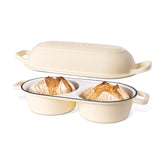 Horno Nuovva de hierro esmaltado con doble hogaza para hornear simultáneamente.
