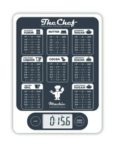 NutraTrack escala de cocina con superficie de vidrio, útil para precisión en recetas.