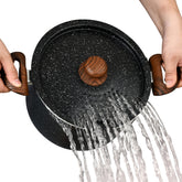 NutriChef Olla 5qt con tapa coladora para escurrir seguro