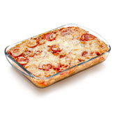 Bandeja Nutriups de vidrio con asa doble para transportar del horno a la mesa