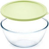 NUTRIUPS bol grande de vidrio con tapa, ideal para almacenamiento y servicio.
