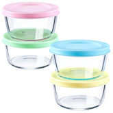 Nutriups contenedor vidrio 1 taza con tapa para porciones rápidas