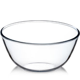 Nutriups cuenco grande de vidrio, vista superior, ideal para mezclar ensaladas.