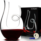 NUTRIUPS decantador vino cisne hecho a mano para oxigenar y realzar aromas.