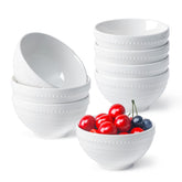 Tazón cerámico blanco NUTRIUPS de 10 oz para postres y porciones.