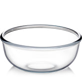 NUTRIUPS tazón grande de mezcla de vidrio, 6 qt, ideal para ensaladas.