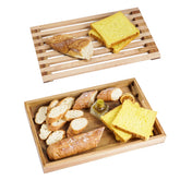 Nuvograin tabla de cortar de madera con cortador y bandeja de migas para pan