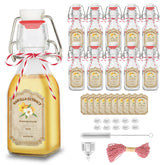 NVioAsport botella de vidrio vainilla 4oz con tapa swing-top, ideal para almacenar vainilla.