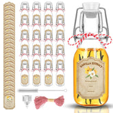 NVioAsport pack de 20 frascos de vidrio para vainilla, ideal para regalo y almacenamiento.