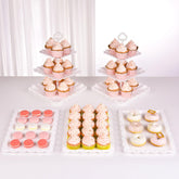 NWK portapasteles grande 3 niveles, ideal para pasteles y cupcakes